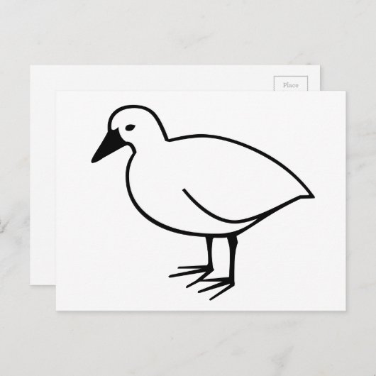Briefkaart met eigen vogel in kleur (Voorkant / Achterkant)