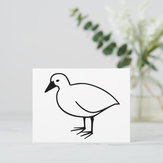 Briefkaart met eigen vogel in kleur (Staand voorkant)