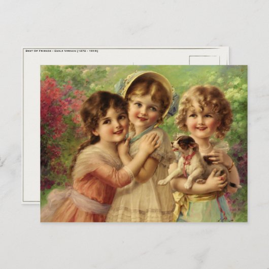 Briefkaart met Emile Vernon-schildering (Voorkant / Achterkant)