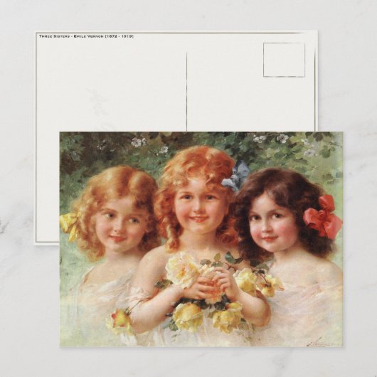 Briefkaart met Emile Vernon-schildering (Voorkant / Achterkant)