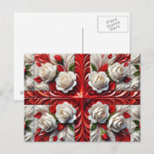 Briefkaart met Engels Rozen Design (Voorkant / Achterkant)