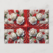 Briefkaart met Engels Rozen Design (Voorkant)