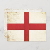 Briefkaart met Engelse vlag in Dirty Old Style (Voorkant / Achterkant)