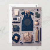 Briefkaart met esthetisch plat keukenvlak (Voorkant / Achterkant)