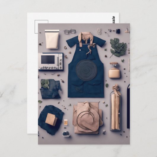 Briefkaart met esthetisch plat keukenvlak (Voorkant / Achterkant)