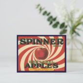 Briefkaart met  Etiket Afdrukken voor appels (Staand voorkant)