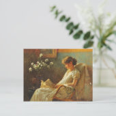 Briefkaart met Eva Dora Cowdery Painting (Staand voorkant)