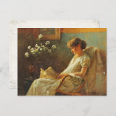 Briefkaart met Eva Dora Cowdery Painting (Voorkant / Achterkant)