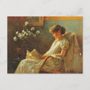 Briefkaart met Eva Dora Cowdery Painting