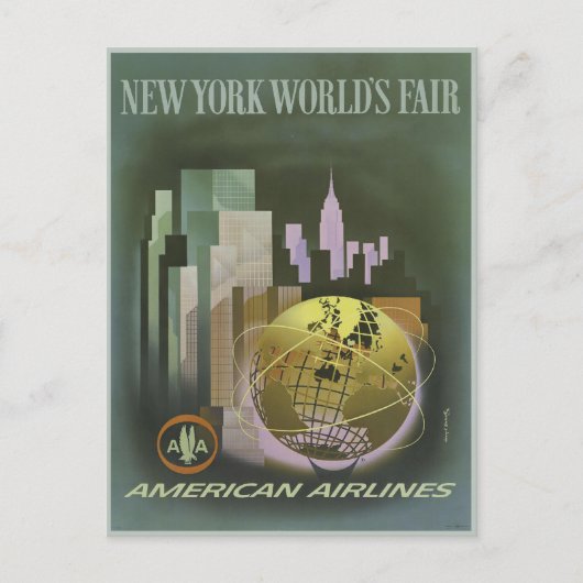 Briefkaart met Fair Poster Print van de  wereld (Voorkant)