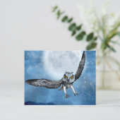 briefkaart met fantasieuil (Staand voorkant)