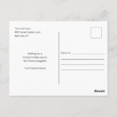 Briefkaart met feestdag voor feestdagen met feestd (Achterkant)