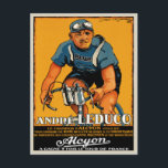 Briefkaart met fiets Poster print<br><div class="desc">briefkaart met adverteren poster voor "Andre Leducq Alcyon Bicycle Poster" uit 1932. De Alcyon was een Franse fiets-, auto- en motorfietsfabrikant tussen 1890 en 1957, waaronder het winnen van de Tour de France 6 keer. We wijzigen en voegen zowel tekst als kleuren, evenals grootte en plaatsing toe, allemaal op aanvraag....</div>