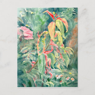 Briefkaart met fijne kunst - Magische tuin, waterv