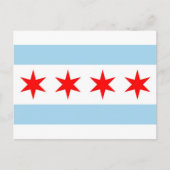 Briefkaart met Flag of Chicago, Illinois State, Ve (Voorkant)