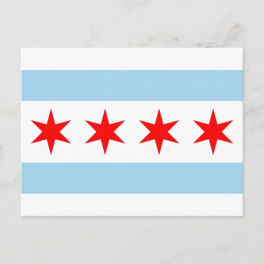 Briefkaart met Flag of Chicago, Illinois State, Ve (Voorkant)