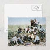 Briefkaart met foto's van cowboys voor het afschie (Voorkant / Achterkant)