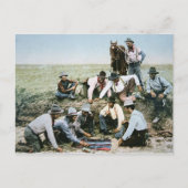 Briefkaart met foto's van cowboys voor het afschie (Voorkant)