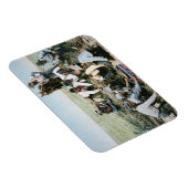 Briefkaart met foto's van cowboys voor het afschie magneet (Rechterzijde)