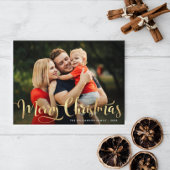 Briefkaart met foto's voor de folie met vrolijk ke