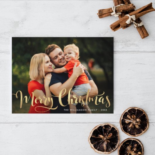 Briefkaart met foto's voor de folie met vrolijk ke