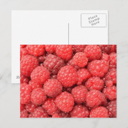 Briefkaart met frambozen (Voorkant / Achterkant)