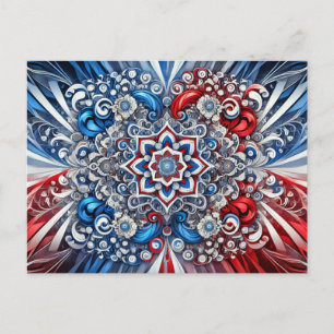 Briefkaart met Franse kleuren Design