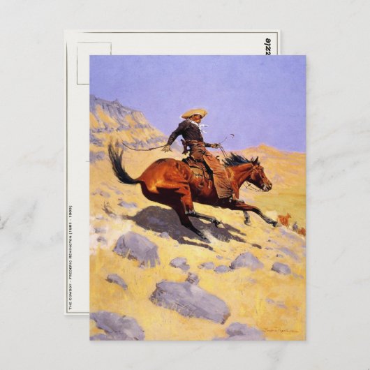 Briefkaart met frederic Remington-schilderingen (Voorkant / Achterkant)