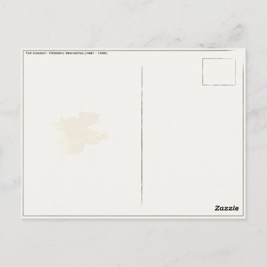 Briefkaart met frederic Remington-schilderingen (Achterkant)