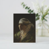 Briefkaart met Frederick Arthur Bridgman schilderi (Staand voorkant)