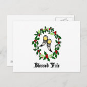 Briefkaart met gebluste Norse Yule (Voorkant / Achterkant)