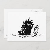 Briefkaart met gebotteld monster (Voorkant / Achterkant)