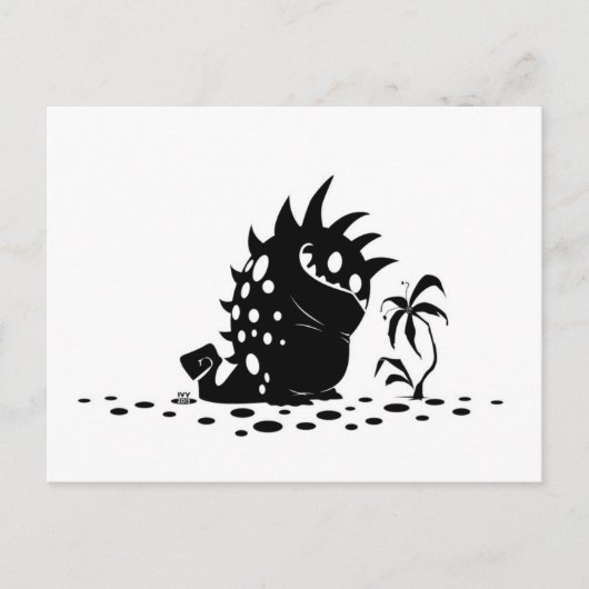 Briefkaart met gebotteld monster (Voorkant)