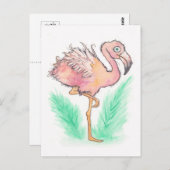 Briefkaart met gefragmenteerd Flamingo (Voorkant / Achterkant)