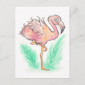 Briefkaart met gefragmenteerd Flamingo (Voorkant)