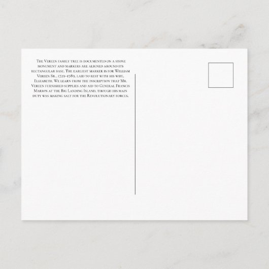 Briefkaart met gehakt engel (Achterkant)