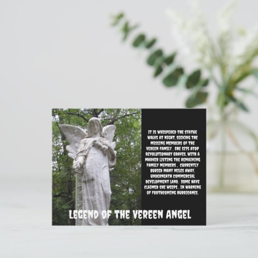 Briefkaart met gehakt engel (Staand voorkant)