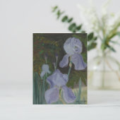 Briefkaart met gekaarde iris (Staand voorkant)