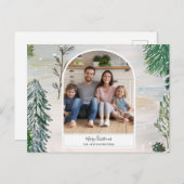 Briefkaart met gekantelde winterkerstfoto's (Voorkant / Achterkant)