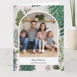 Briefkaart met gekantelde winterkerstfoto's