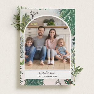 Briefkaart met gekantelde winterkerstfoto's