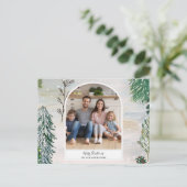 Briefkaart met gekantelde winterkerstfoto's (Staand voorkant)