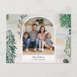 Briefkaart met gekantelde winterkerstfoto's
