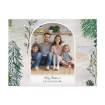 Briefkaart met gekantelde winterkerstfoto's