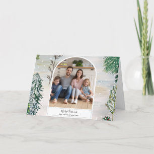 Briefkaart met gekantelde winterkerstfoto's