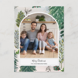 Briefkaart met gekantelde winterkerstfoto's