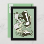 briefkaart met gekke haatdrager (Voorkant / Achterkant)