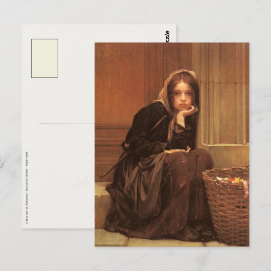 Briefkaart met gekleurd loopwerk (Voorkant / Achterkant)