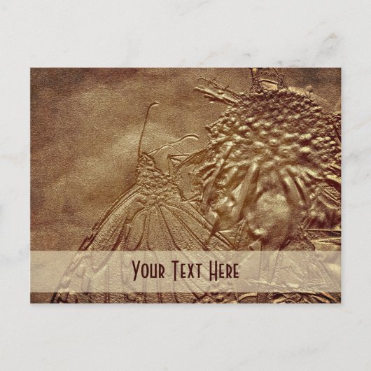  Briefkaart met gespleten Natuur van de vlinder (Voorkant)