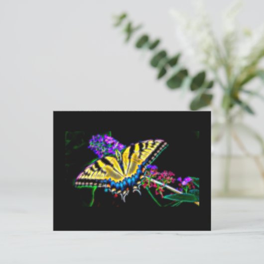 Briefkaart met gestyleerd slibstaartje (Staand voorkant)